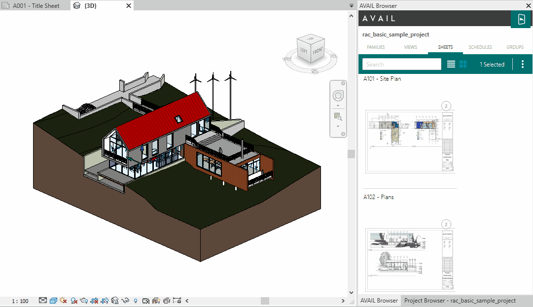 AVAIL BROWSER FOR REVIT PROJECT MODE ANIMATION
