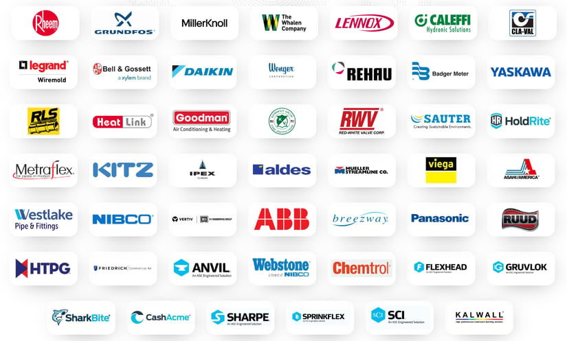 Over 40 manufacturers are represented in the AVAIL Select MEP | Commercial Channel.