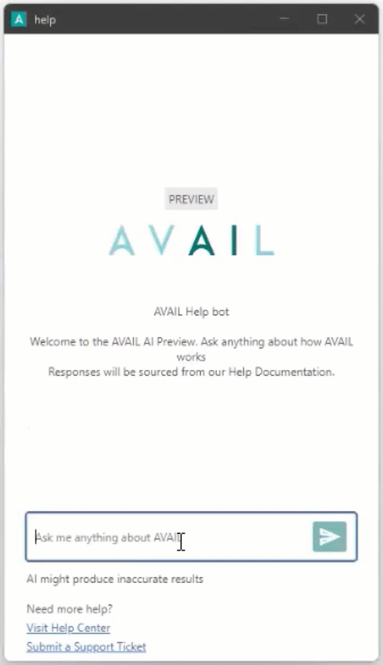 Your AI-Powered Assistant: Introducing AVAIL 5.0's Help Chatbot
