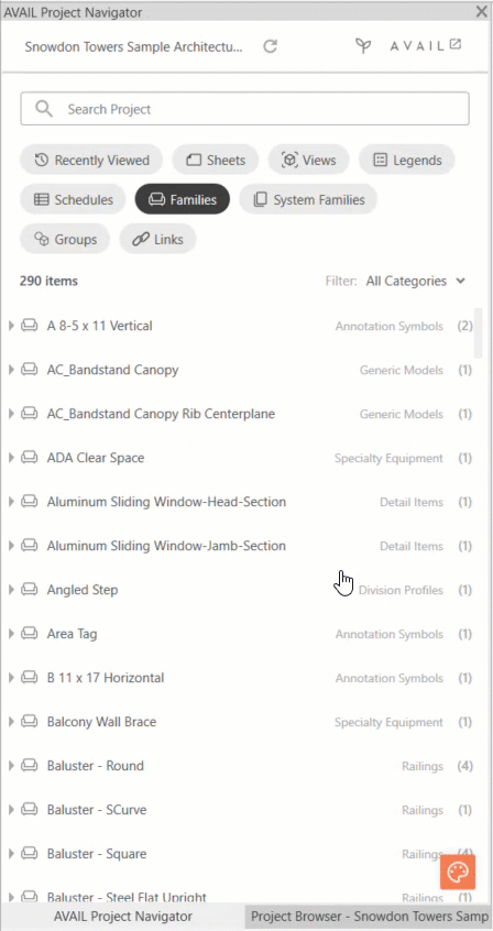 Load Palettes from Project Navigator