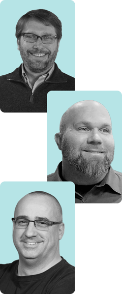 Speakers Randall Stevens, AVAIL / Aaron Vorwerk, Egnyte / Corey Rubadue, Archvision
