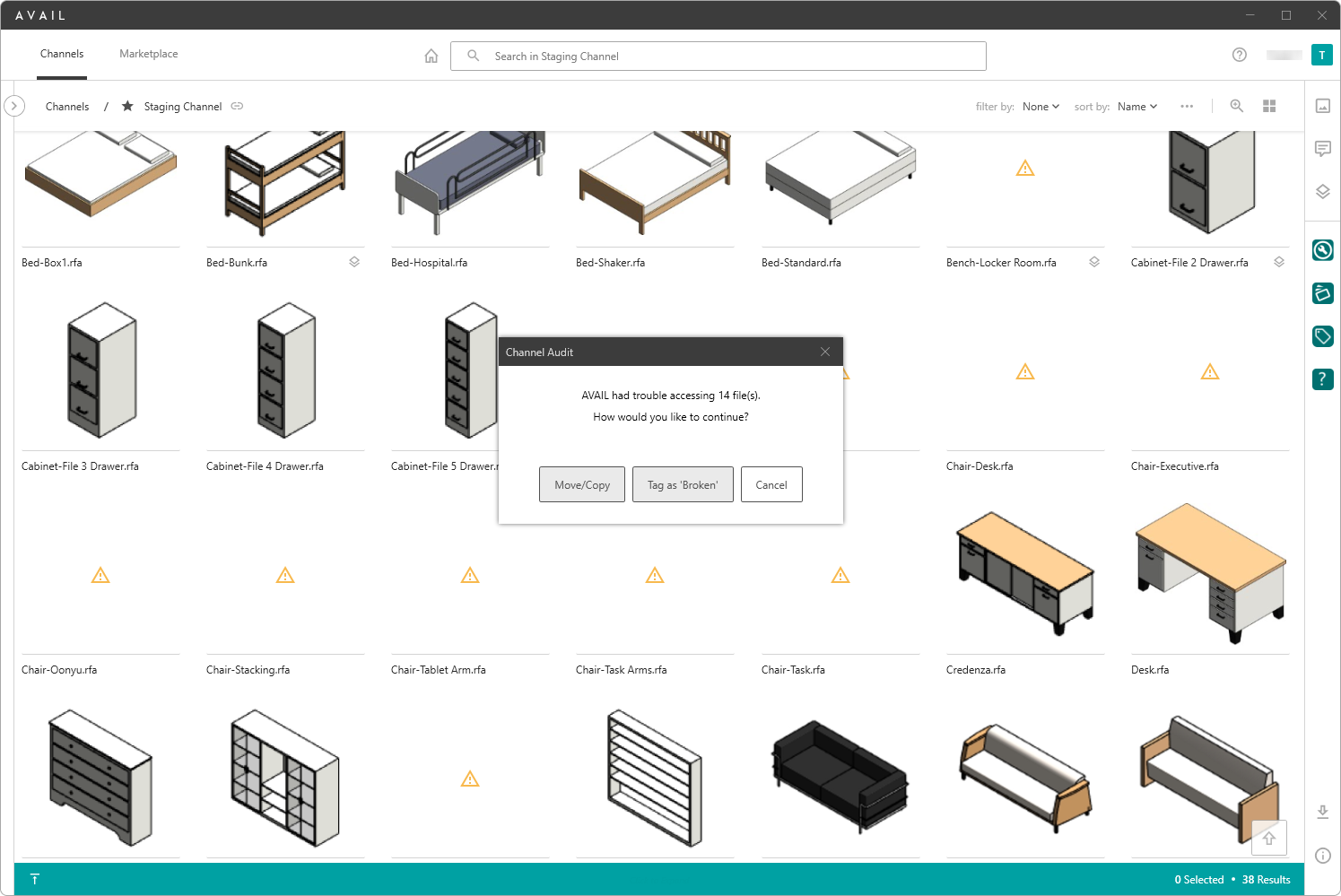 The new Channel Audit tool, available in AVAIL 5.0, makes it easy to identify inaccessible files.