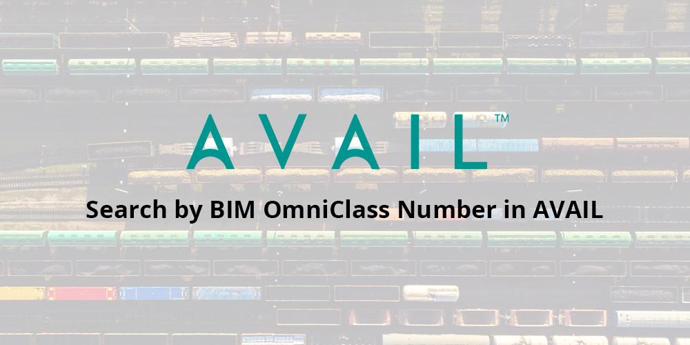 Search by BIM OmniClass Number in AVAIL